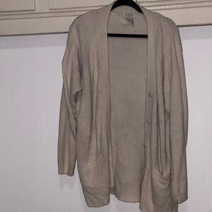 Elegant Beige Women's Cardigan Sweater